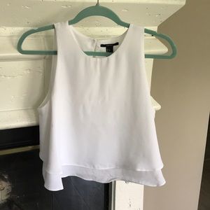 Forever 21 White Crop Tank